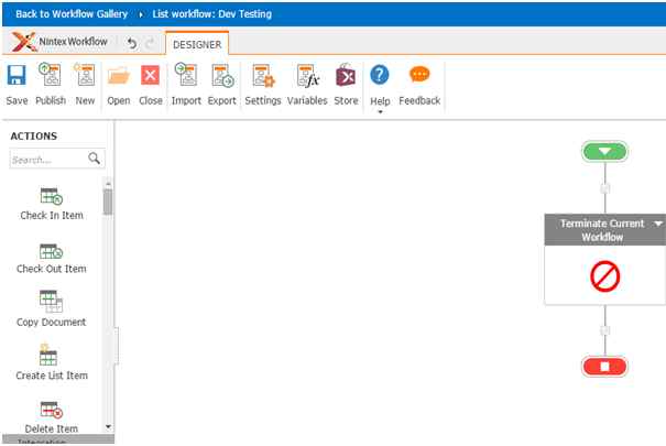 Terminate Current Workflow